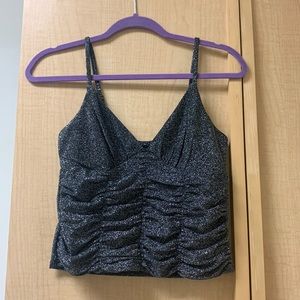 Sparkly black and silver tank